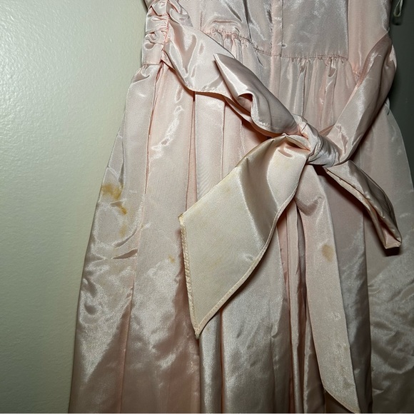 Gunne Sax Blush Satin Dress - Picture 4 of 8